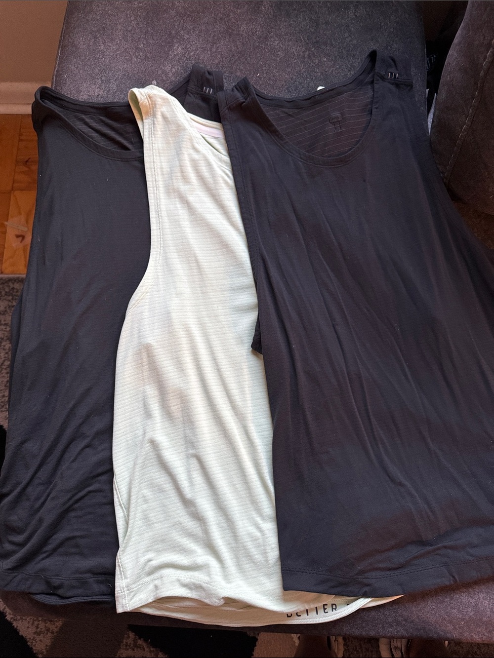 Lululemon Men’s 3-Pack Tank Tops - Black & Light Mint